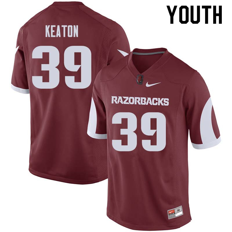 Youth #39 Byron Keaton Arkansas Razorback College Football Jerseys Sale-Cardinal - Click Image to Close